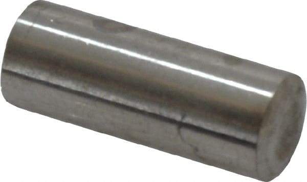 Value Collection - 8mm Diam x 20mm Pin Length 316 Stainless Steel Standard Dowel Pin - Bright Finish, 1 Rounded End - Exact Industrial Supply