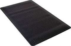 PRO-SAFE - 5' Long x 3' Wide, Dry Environment, Anti-Fatigue Matting - Black, Vinyl with Vinyl Sponge Base, Beveled on 4 Sides - Exact Industrial Supply