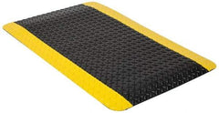PRO-SAFE - 9' Long x 2' Wide, Dry Environment, Anti-Fatigue Matting - Black & Yellow, Vinyl with Vinyl Sponge Base, Beveled on 4 Sides - Exact Industrial Supply