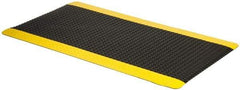 PRO-SAFE - 5' Long x 3' Wide, Dry Environment, Anti-Fatigue Matting - Black with Yellow Borders, Vinyl with Vinyl Sponge Base, Beveled on 4 Sides - Exact Industrial Supply