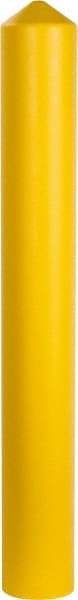 Eagle - 7-1/4" Wide x 7-1/4" Deep x 56" High, 6" Bollard Cover - Yellow, High Density Polyethylene, 6 Lb, Smooth Surface - Exact Industrial Supply