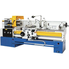 Summit - 18-1/4" Swing, 60" Between Centers, 120 Volt, Triple Phase Toolroom Lathe - 5MT Taper, 10 hp, 32 to 1,500 RPM, 3-1/8" Bore Diam, 44" Deep x 63" High x 114" Long - Exact Industrial Supply