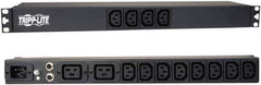 Tripp-Lite - 14 Outlets, 100/240 Volts, 20 Amps, 15' Cord, Power Outlet Strip - Rack Mount, C13/C19 NEMA Configuration, 19" Strip - Exact Industrial Supply