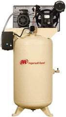 Ingersoll-Rand - 5 hp, 80 Gal Stationary Electric Vertical Air Compressor - Three Phase, 175 Max psi, 14 CFM, 460 Volt - Exact Industrial Supply