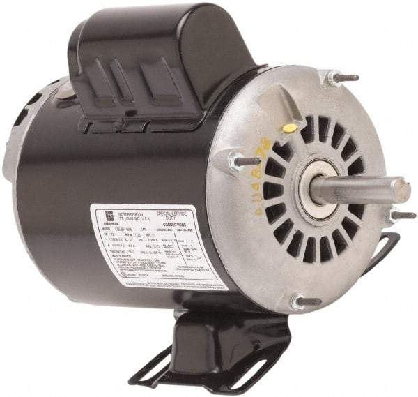 US Motors - 2 Max hp, 1,725 Max RPM, Single Cap Start-Cap Run Electric AC DC Motor - 115/208-230 V Input, Single Phase, 56H Frame, 5/8" Shaft Diam, Rigid Base Mount, ODP Enclosure - Exact Industrial Supply