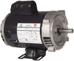 US Motors - 2 Max hp, 1,800 Max RPM, Cap Start-Cap Run Electric AC DC Motor - 115/208-230 V Input, Single Phase, 56HC Frame, 5/8" Shaft Diam, C-Face/Base Mount, ODP Enclosure - Exact Industrial Supply