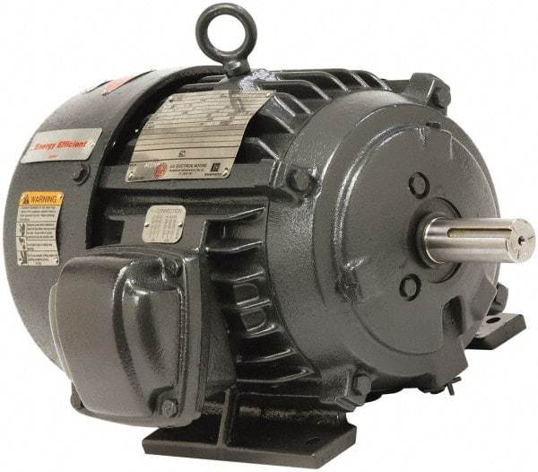 US Motors - 1/3 Max hp, 3,600 Max RPM, Single Cap Start Electric AC DC Motor - 115/208-230 V Input, Single Phase, 56 Frame, 5/8" Shaft Diam, Rigid Base Mount, TEFC Enclosure - Exact Industrial Supply