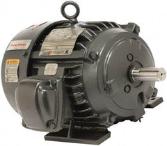 US Motors - 1/3 Max hp, 3,600 Max RPM, Single Cap Start Electric AC DC Motor - 115/208-230 V Input, Single Phase, 56 Frame, 5/8" Shaft Diam, Rigid Base Mount, TEFC Enclosure - Exact Industrial Supply