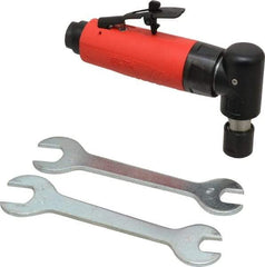 Sioux Tools - 1/4" Collet, Angle Handle, Angle Air Die Grinder - 20,000 RPM, Rear Exhaust, 11 CFM, 0.3 hp, 6.21 bar, 1/4 NPT - Exact Industrial Supply