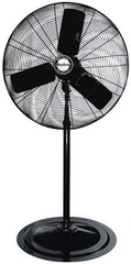 Air King - 30" Blade, 1/4 hp, 7,400 Max CFM, Single Phase Oscillating Pedestal Fan - 2.04 Amps, 120 Volts, 3 Speed - Exact Industrial Supply