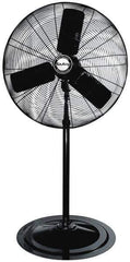 Air King - 24" Blade, 1/4 hp, 5,130 Max CFM, Single Phase Oscillating Pedestal Fan - 2.03/1.81/1.63 Amps, 120 Volts, 3 Speed - Exact Industrial Supply