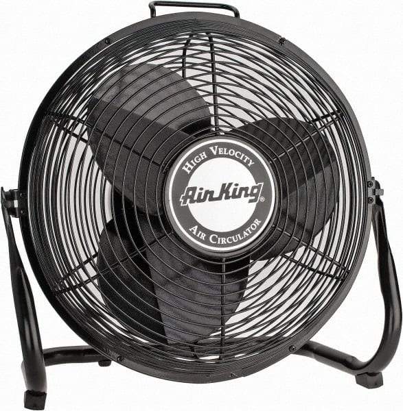 Air King - 14" Blade, 1/20 hp, 1,180, 1,470 & 1,650 CFM, Industrial Circulation Fan - Floor Stand, 120V Volts, 3 Speed - Exact Industrial Supply