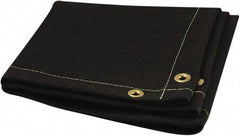 Steiner - 10' High x 8' Wide Coated Fiberglass Welding Blanket - Black, Grommet - Exact Industrial Supply