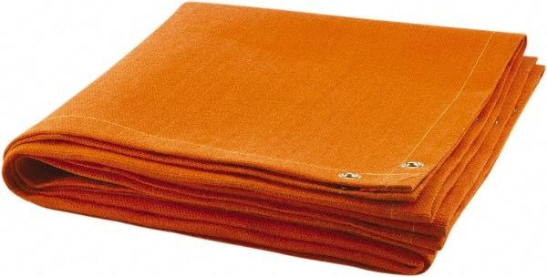 Steiner - 6' High x 8' Wide Fiberglass Welding Blanket - Orange, Grommet - Exact Industrial Supply