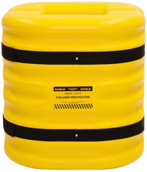 Eagle - 24" Wide x 24" Deep x 24" High, High Density Polyethylene Column Protector - Fits 10" Columns, Yellow - Exact Industrial Supply