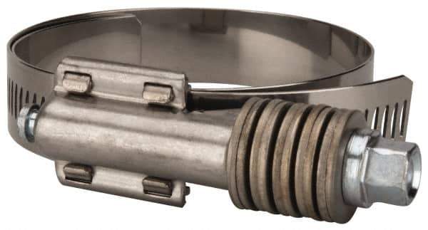 Value Collection - 2-1/4 to 3-1/8" Hose, 5/8" Wide x 0.7" Thick, Constant Torque Clamp - 2-1/4 to 3-1/8" Diam, Grade 304 Stainless Steel/Carbon Steel Screw - Exact Industrial Supply