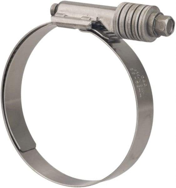 Value Collection - 2-1/4 to 3-1/8" Hose, 5/8" Wide x 0.7" Thick, Constant Torque Clamp - 2-1/4 to 3-1/8" Diam, Grade 301 & 410 Stainless Steel Screw - Exact Industrial Supply