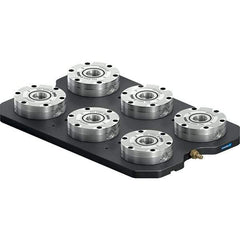 Schunk - NSL Manual CNC Quick Change Clamping Module - 6 Module Center, Top Mount, 7,500 kN Retention Force, 6 bar (87 Lb/Sq In) Unlocking Pressure, 0.005mm Repeatability - Exact Industrial Supply