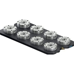 Schunk - NSL Manual CNC Quick Change Clamping Module - 8 Module Center, Top Mount, 7,500 kN Retention Force, 6 bar (87 Lb/Sq In) Unlocking Pressure, 0.005mm Repeatability - Exact Industrial Supply
