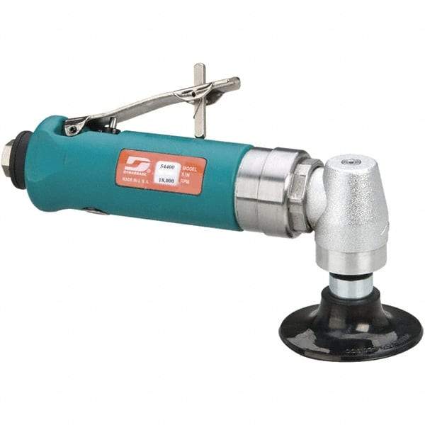 Dynabrade - 3" Max Disc, 18,000 RPM, Pneumatic Handheld Disc Sander - 41 CFM, 1/4" Inlet, 0.7 hp, 90 psi - Exact Industrial Supply