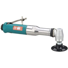 Dynabrade - 3" Max Disc, 18,000 RPM, Pneumatic Handheld Disc Sander - 41 CFM, 1/4" Inlet, 0.7 hp, 90 psi - Exact Industrial Supply