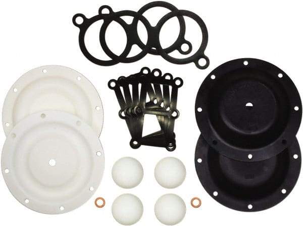 SandPIPER - 1/4" Pump, PTFE Fluid Section Repair Kit - For Use with Diaphragm Pumps - Exact Industrial Supply