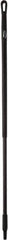 Vikan - 51 x 1-1/4" Fiberglass Squeegee Handle - European Threaded Connection, Black - Exact Industrial Supply