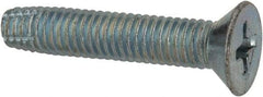 Value Collection - #10-32 UNF Thread, 1" OAL, #2 Phillips Drive Steel Thread Cutting Screw - Flat Head, Grade 1016-1024, Point Type F, Zinc-Plated Finish - Exact Industrial Supply