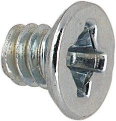 Value Collection - #2-56 UNC, 1/8" OAL Phillips Drive Machine Screw - Flat Undercut Head, Grade J82 Steel, Zinc-Plated Finish, Without Washer - Exact Industrial Supply