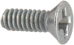 Value Collection - #2-56 UNC, 1/4" OAL Phillips Drive Machine Screw - Flat Head, Grade J82 Steel, Zinc-Plated Finish, Without Washer - Exact Industrial Supply