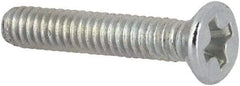 Value Collection - #2-56 UNC, 1/2" OAL Phillips Drive Machine Screw - Flat Head, Grade J82 Steel, Zinc-Plated Finish, Without Washer - Exact Industrial Supply