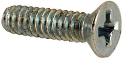 Value Collection - #3-48 UNC, 3/8" OAL Phillips Drive Machine Screw - Flat Head, Grade J82 Steel, Zinc-Plated Finish, Without Washer - Exact Industrial Supply