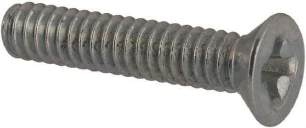 Value Collection - #3-48 UNC, 1/2" OAL Phillips Drive Machine Screw - Flat Head, Grade J82 Steel, Zinc-Plated Finish, Without Washer - Exact Industrial Supply