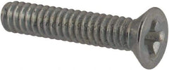 Value Collection - #3-48 UNC, 1/2" OAL Phillips Drive Machine Screw - Flat Head, Grade J82 Steel, Zinc-Plated Finish, Without Washer - Exact Industrial Supply