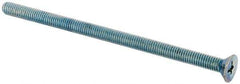 Value Collection - #10-32 UNF, 3-1/2" OAL Phillips Drive Machine Screw - Flat Head, Grade J82 Steel, Zinc-Plated Finish, Without Washer - Exact Industrial Supply