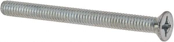 Value Collection - #12-24 UNC, 2-1/2" OAL Phillips Drive Machine Screw - Flat Head, Grade J82 Steel, Zinc-Plated Finish, Without Washer - Exact Industrial Supply