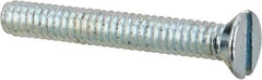 Value Collection - #2-56 UNC, 5/8" OAL Slotted Drive Machine Screw - Flat Head, Grade J82 Steel, Zinc-Plated Finish, Without Washer - Exact Industrial Supply