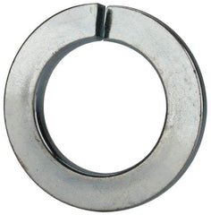 Value Collection - M33, 33.5mm ID, 55.2mm OD, 6mm Thick Split Lock Washer - Grade 8 Spring Steel, Zinc-Plated Finish, 33.5mm Min ID, 34.7mm Max ID, 55.2mm Min OD, 53.2mm Max OD - Exact Industrial Supply