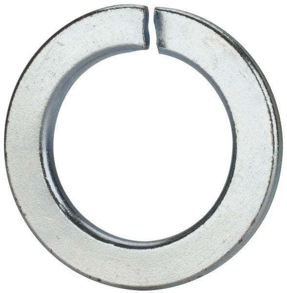 Value Collection - M39, 39.5mm ID, 61.2mm OD, 6mm Thick Split Lock Washer - Grade 8 Spring Steel, Zinc-Plated Finish, 39.5mm Min ID, 40.7mm Max ID - Exact Industrial Supply