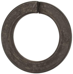 Value Collection - M42, 42.5mm ID, 68.2mm OD, 7mm Thick Split Lock Washer - Grade 8 Spring Steel, Zinc-Plated Finish, 42.5mm Min ID, 43.7mm Max ID - Exact Industrial Supply