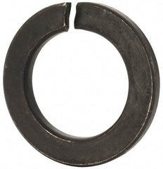 Value Collection - M36, 36.5mm ID, 58.2mm OD, 6mm Thick Split Lock Washer - Grade 8 Spring Steel, Uncoated, 36.5mm Min ID, 37.7mm Max ID - Exact Industrial Supply