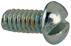 Value Collection - #2-56 UNC, 3/16" Length Under Head Slotted Drive Machine Screw - Round Head, Grade J82 Steel, Zinc-Plated Finish, Without Washer - Exact Industrial Supply