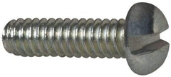 Value Collection - #2-56 UNC, 5/16" Length Under Head Slotted Drive Machine Screw - Round Head, Grade J82 Steel, Zinc-Plated Finish, Without Washer - Exact Industrial Supply