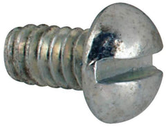 Value Collection - #3-48 UNC, 3/16" Length Under Head Slotted Drive Machine Screw - Round Head, Grade J82 Steel, Zinc-Plated Finish, Without Washer - Exact Industrial Supply