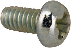 Value Collection - #2-56 UNC, 3/16" Length Under Head Phillips Drive Machine Screw - Round Head, Grade J82 Steel, Zinc-Plated Finish, Without Washer - Exact Industrial Supply