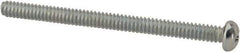 Value Collection - #4-40 UNC, 1-1/2" Length Under Head Phillips Drive Machine Screw - Round Head, Grade J82 Steel, Zinc-Plated Finish, Without Washer - Exact Industrial Supply