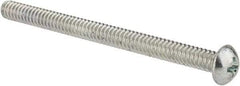 Value Collection - #10-24 UNC, 2-1/2" Length Under Head Phillips Drive Machine Screw - Round Head, Grade J82 Steel, Zinc-Plated Finish, Without Washer - Exact Industrial Supply