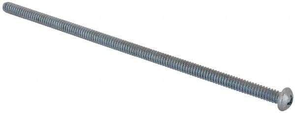 Value Collection - #10-24 UNC, 5" Length Under Head Phillips Drive Machine Screw - Round Head, Grade J82 Steel, Zinc-Plated Finish, Without Washer - Exact Industrial Supply