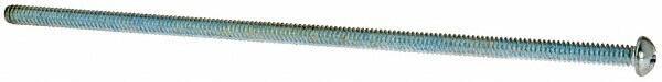 Value Collection - #10-24 UNC, 6" Length Under Head Phillips Drive Machine Screw - Round Head, Grade J82 Steel, Zinc-Plated Finish, Without Washer - Exact Industrial Supply