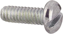 Value Collection - #3-48 UNC, 5/16" Length Under Head Slotted Drive Machine Screw - Pan Head, Grade J82 Steel, Zinc-Plated Finish, Without Washer - Exact Industrial Supply